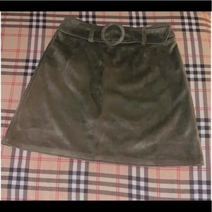 Faux Suede Skirt